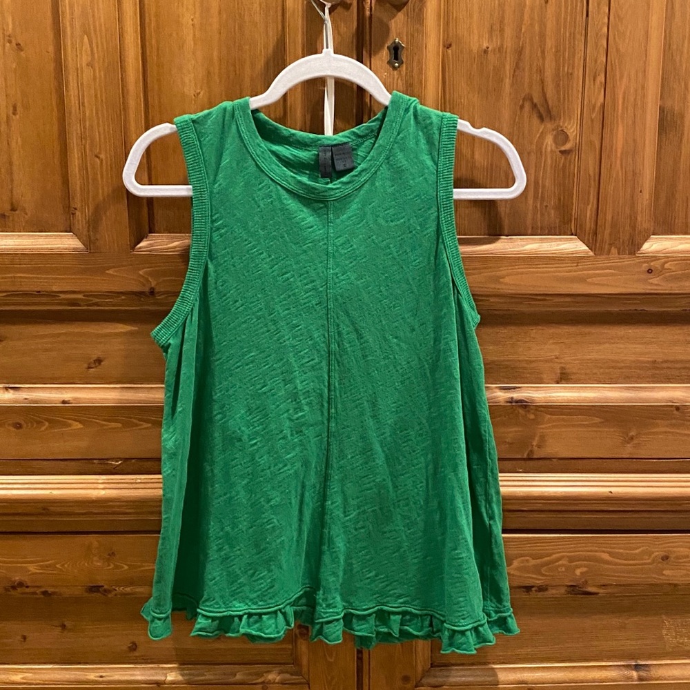 Anthropologie Left Of Center Ruffled Tank Top